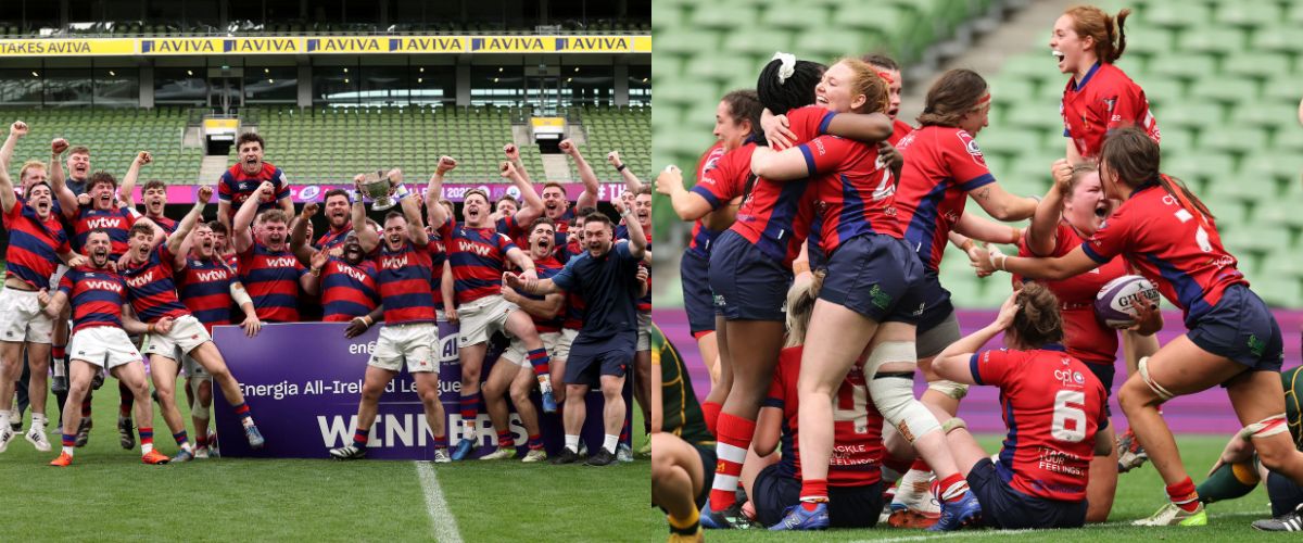 Left: Clontarf Men's Team Right: UL Bohs Women's Team