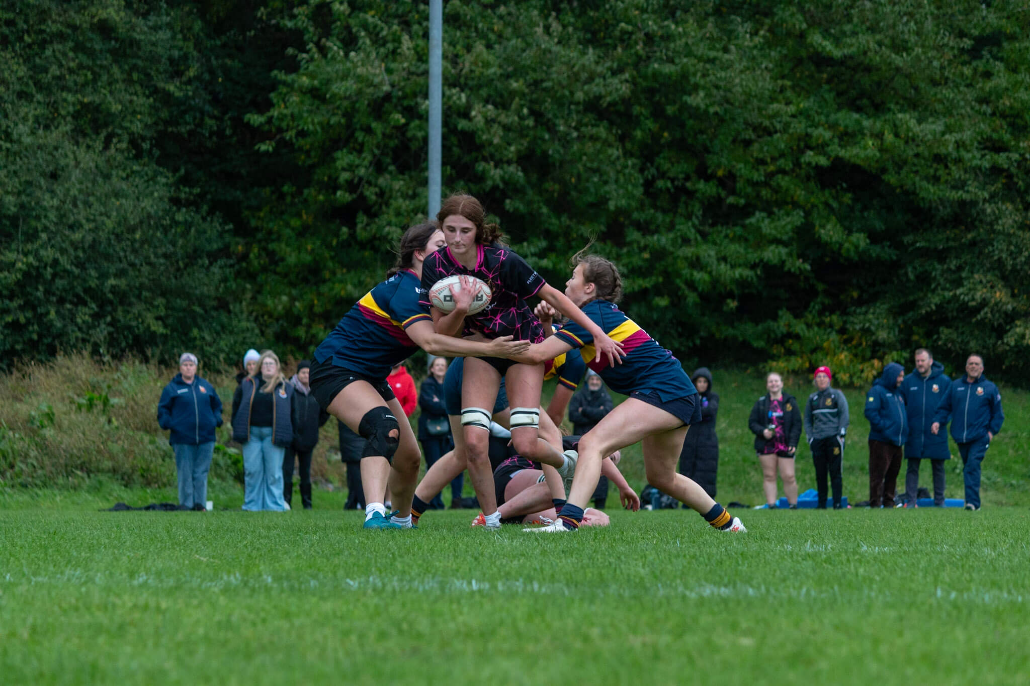 Virgina youth womens rugby team playing a match