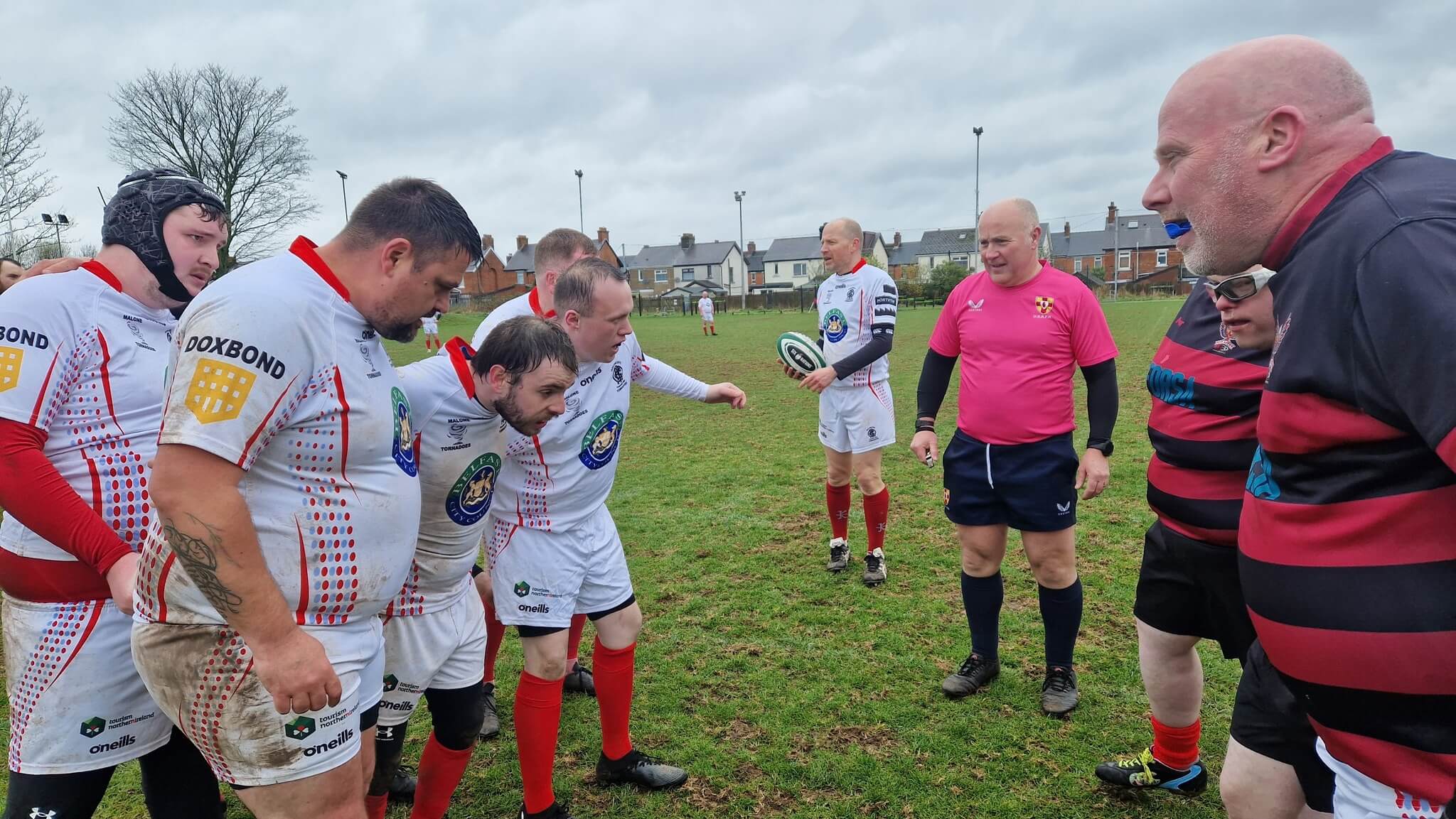 Malone tornadoes players playing a match