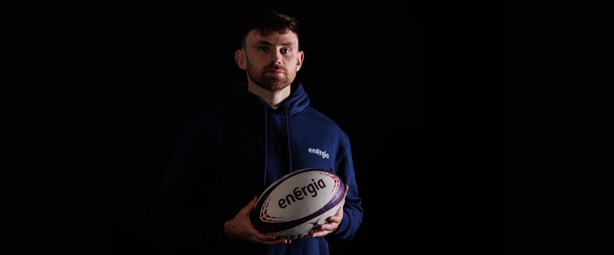 Ireland national team rugby player and Energia brand ambassador Hugo Keenan